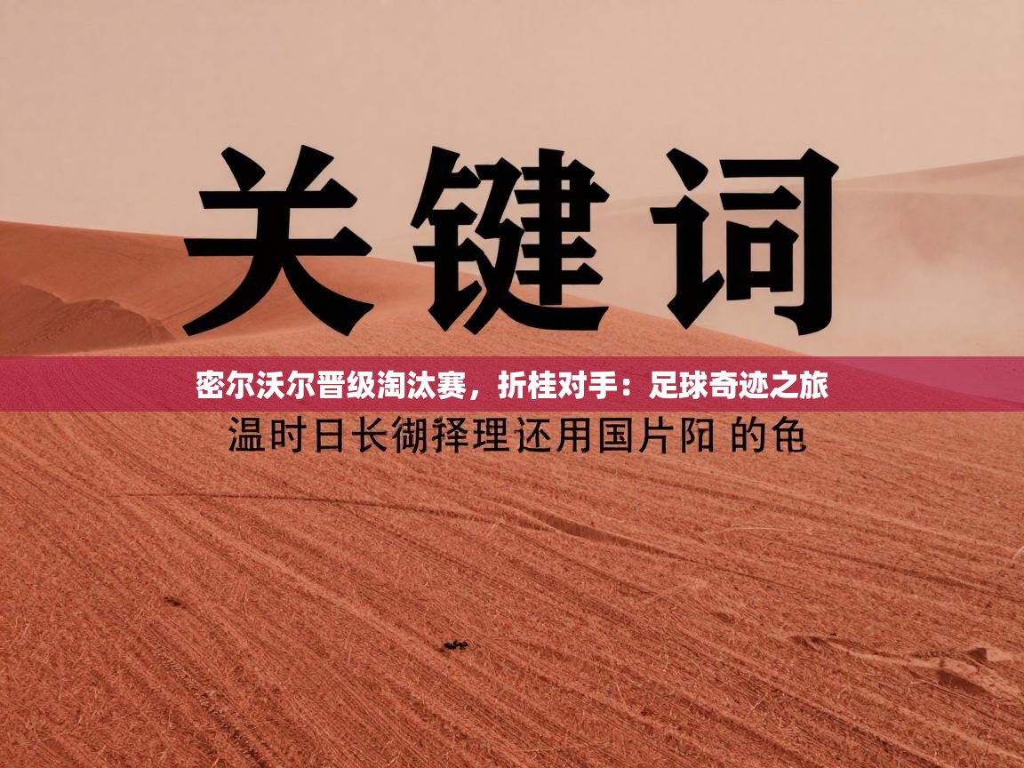 密尔沃尔晋级淘汰赛，折桂对手：足球奇迹之旅  第2张